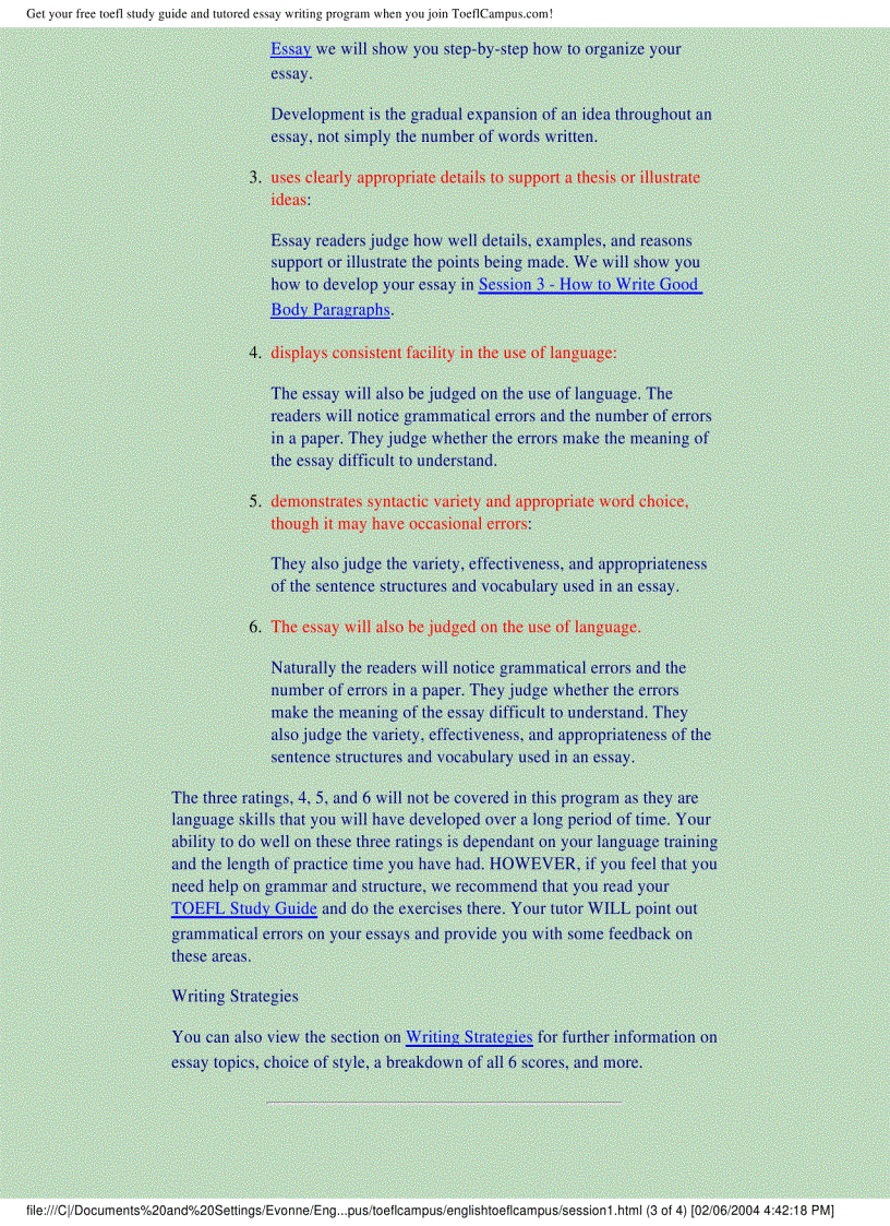 image for page Essay writing program