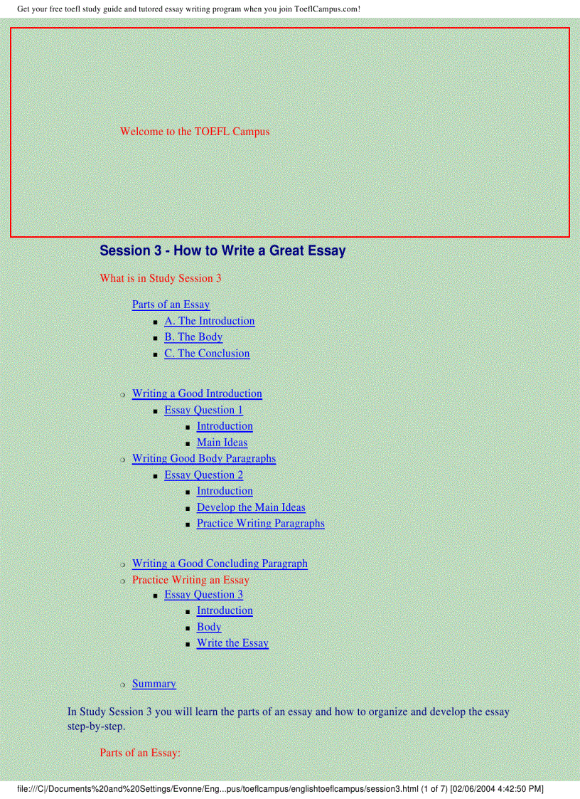 image for page Essay writing program