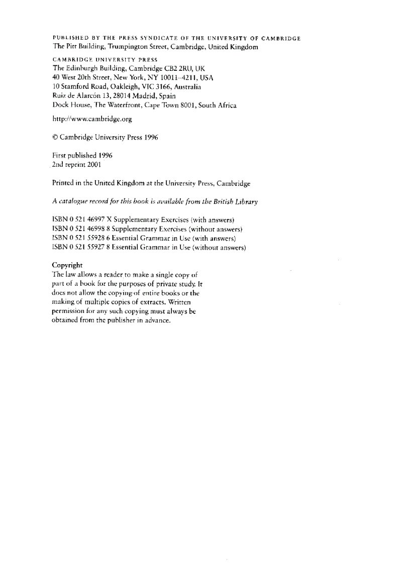 image for page Essential Grammar in Use Supplementary Exercises