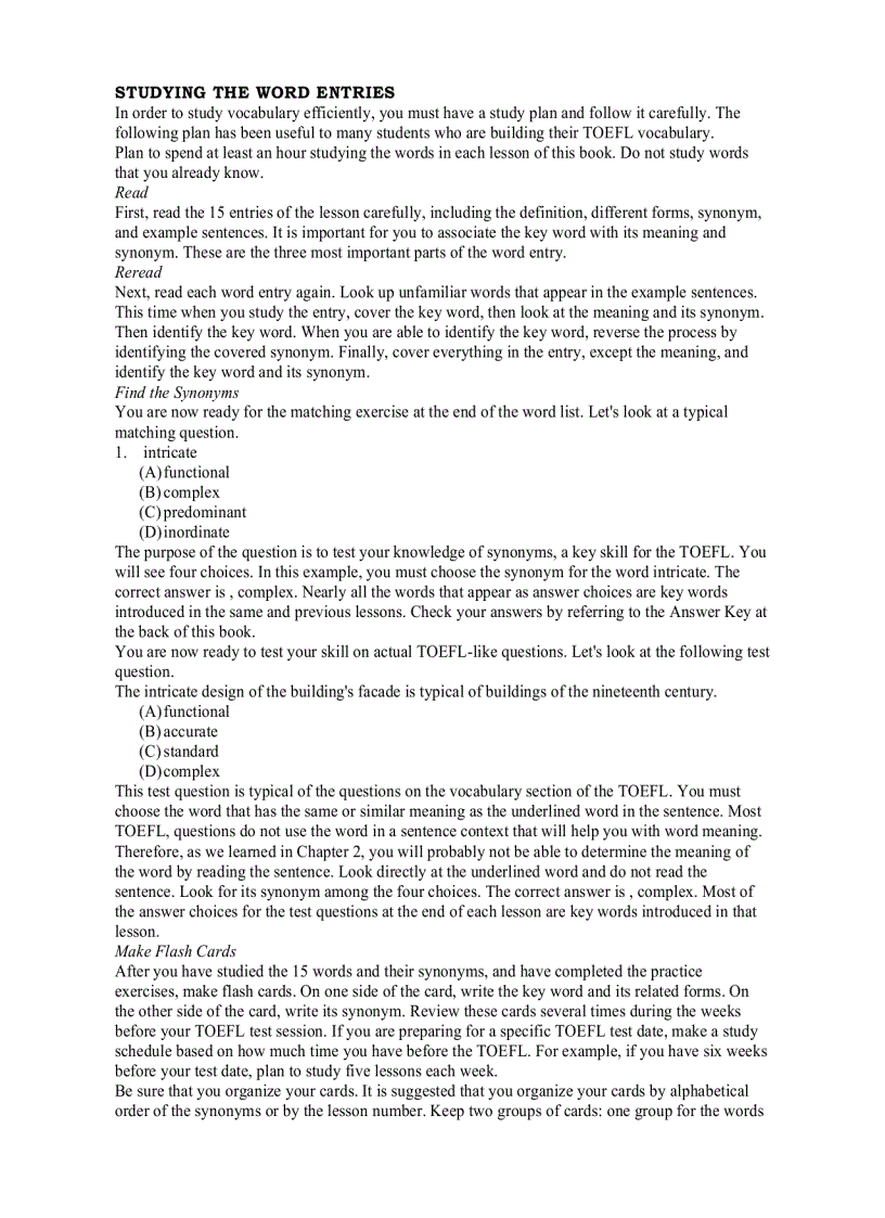 image for page Essential Words for the Toefl