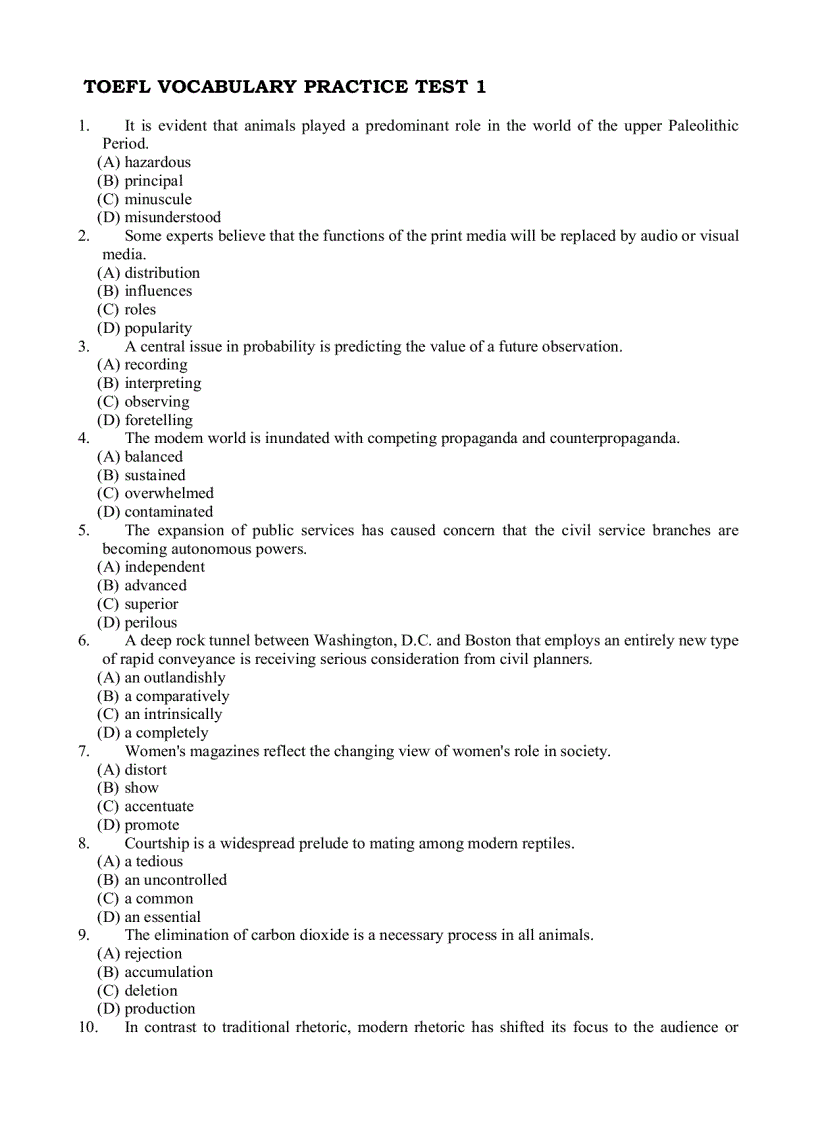 image for page Essential Words for the Toefl