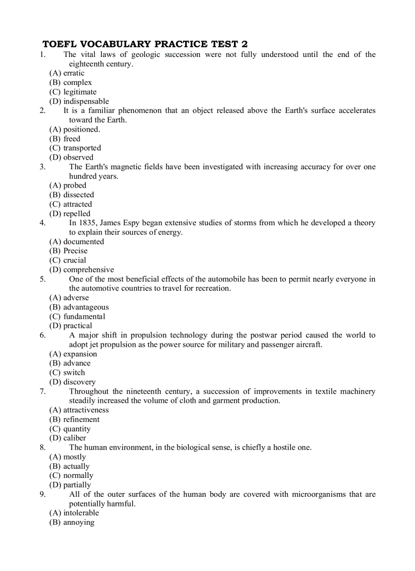 image for page Essential Words for the Toefl