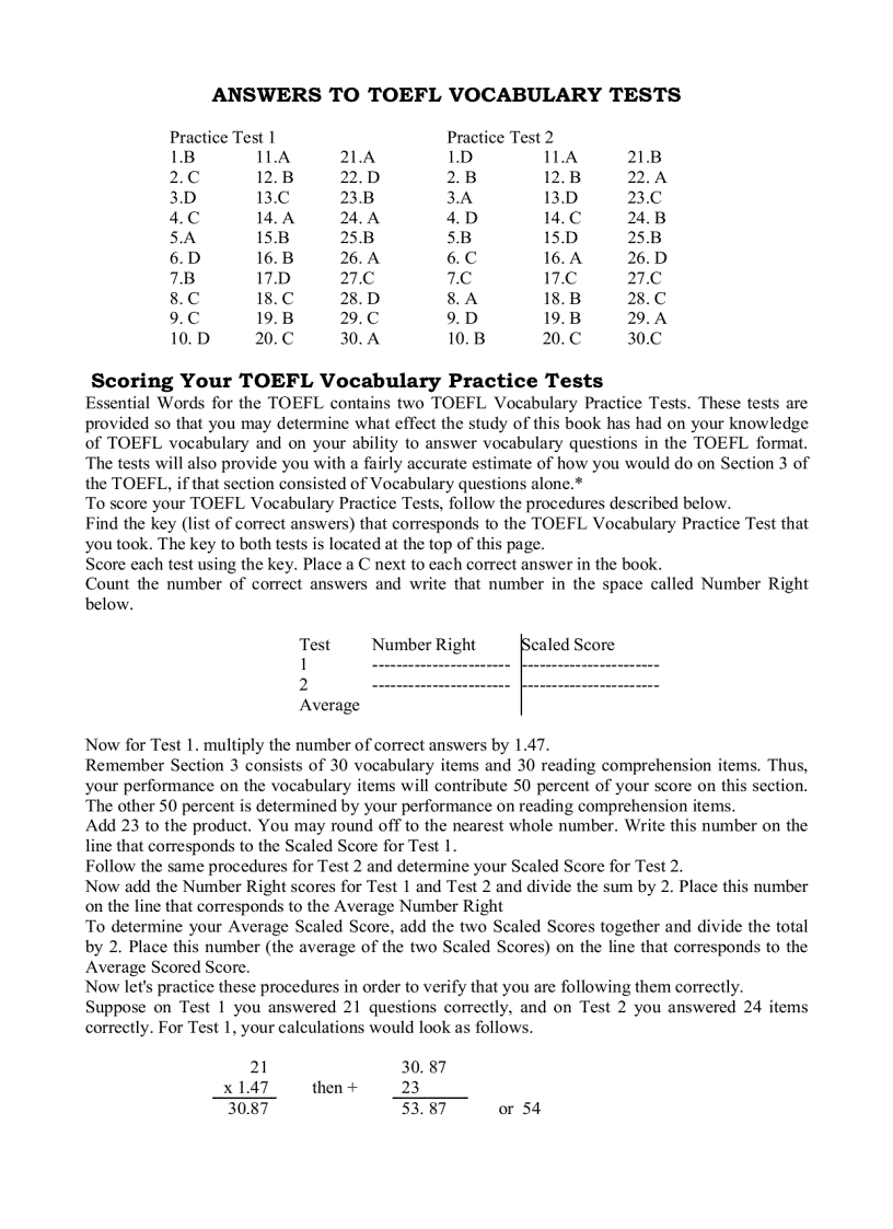 image for page Essential Words for the Toefl