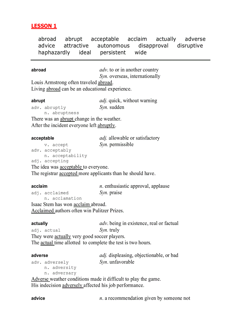 image for page Essential Words for the Toefl