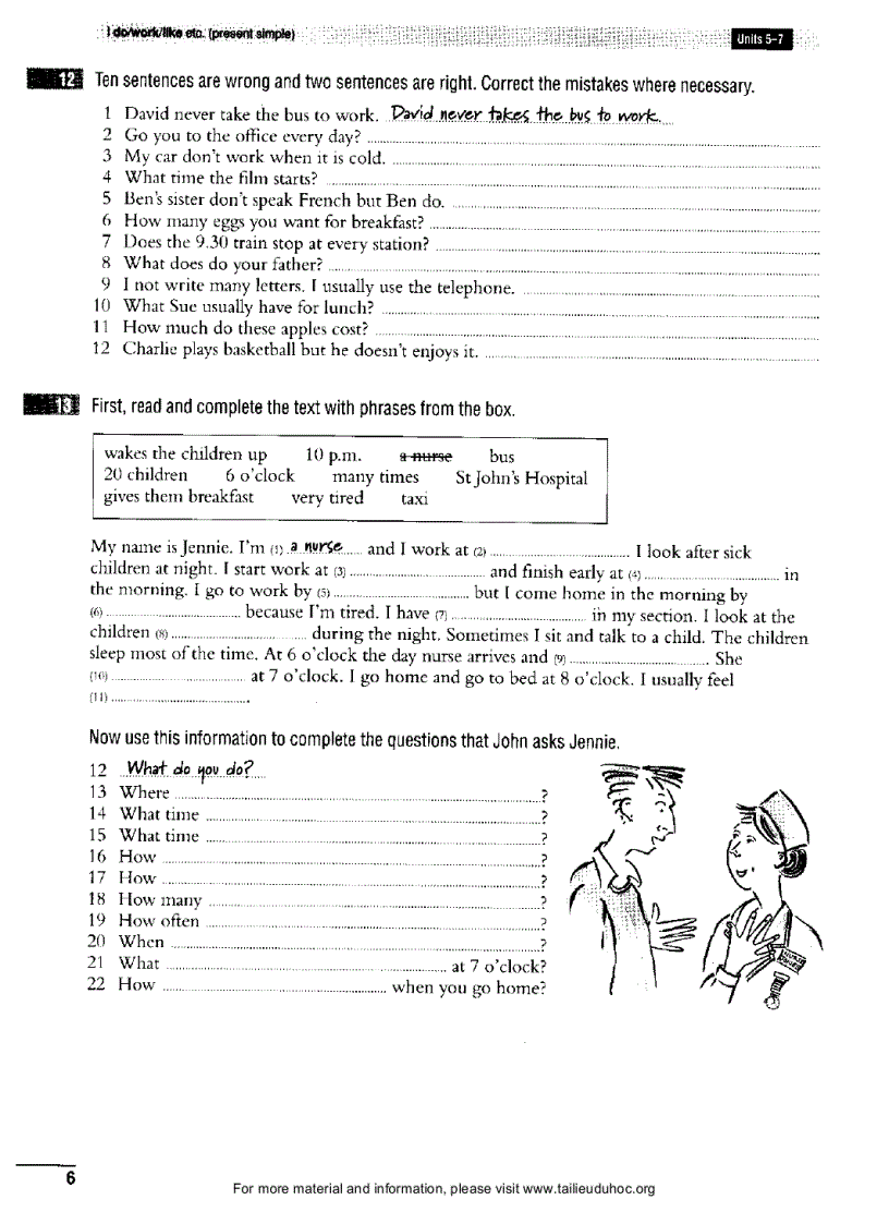 image for page Essential Grammar In Use Supplementary Exercises 1
