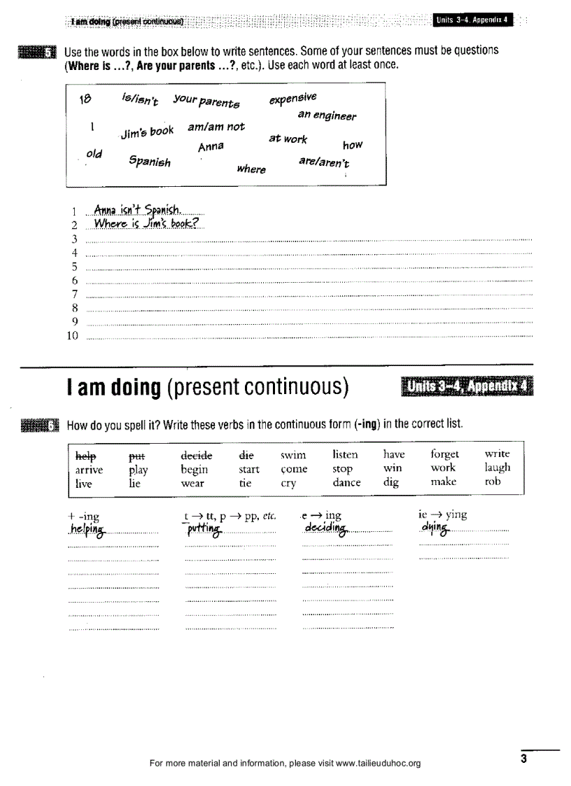 image for page Essential Grammar In Use Supplementary Exercises 1