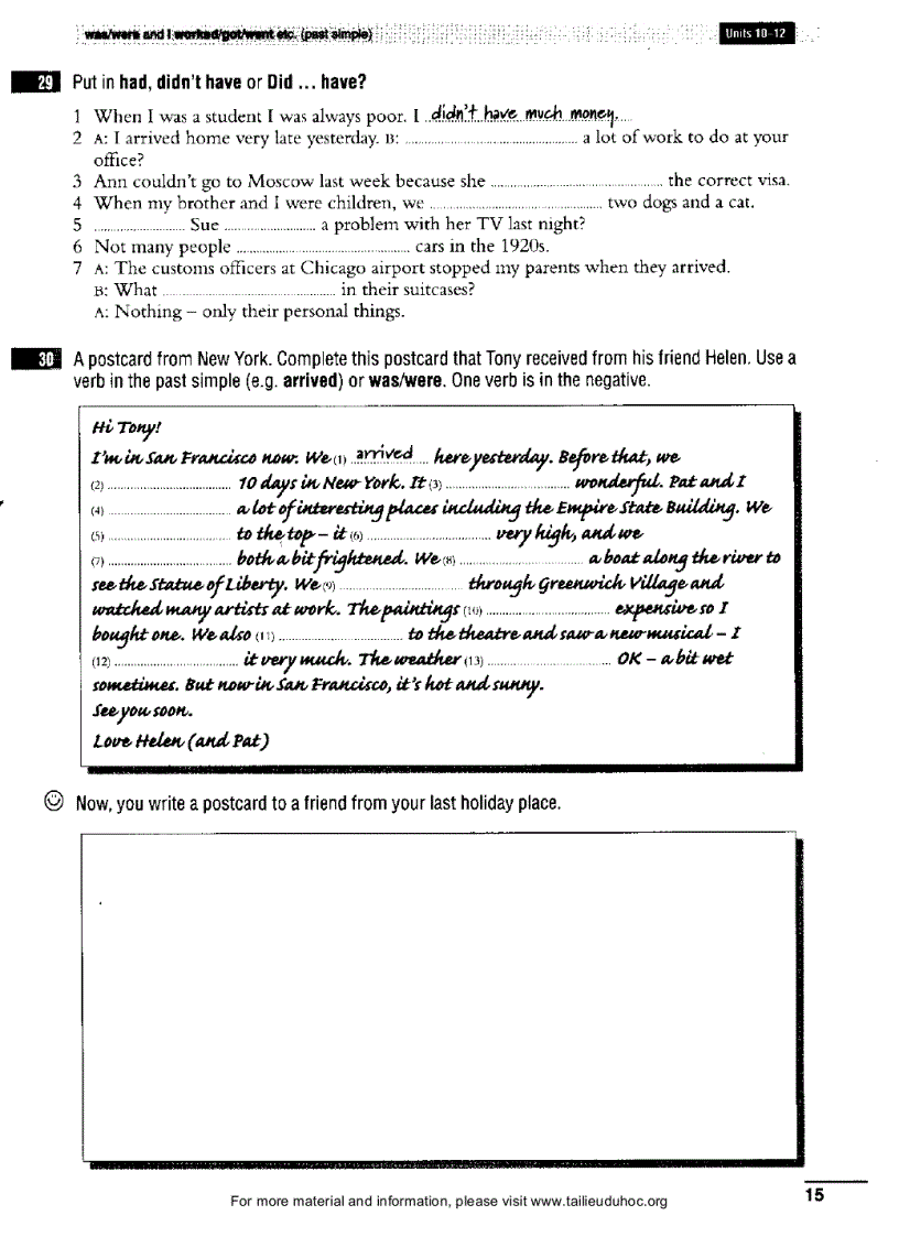 image for page Essential Grammar In Use Supplementary Exercises 1