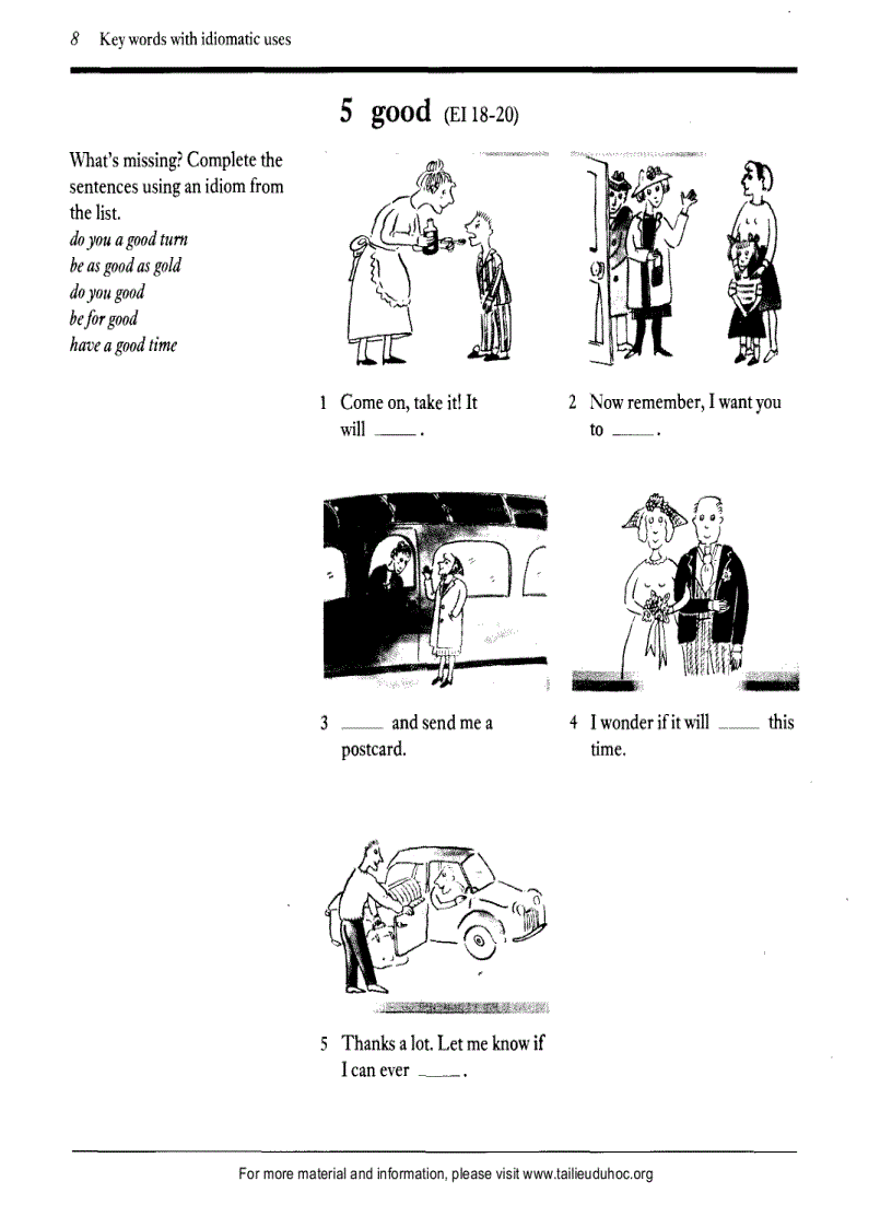 image for page Exercises On Idioms