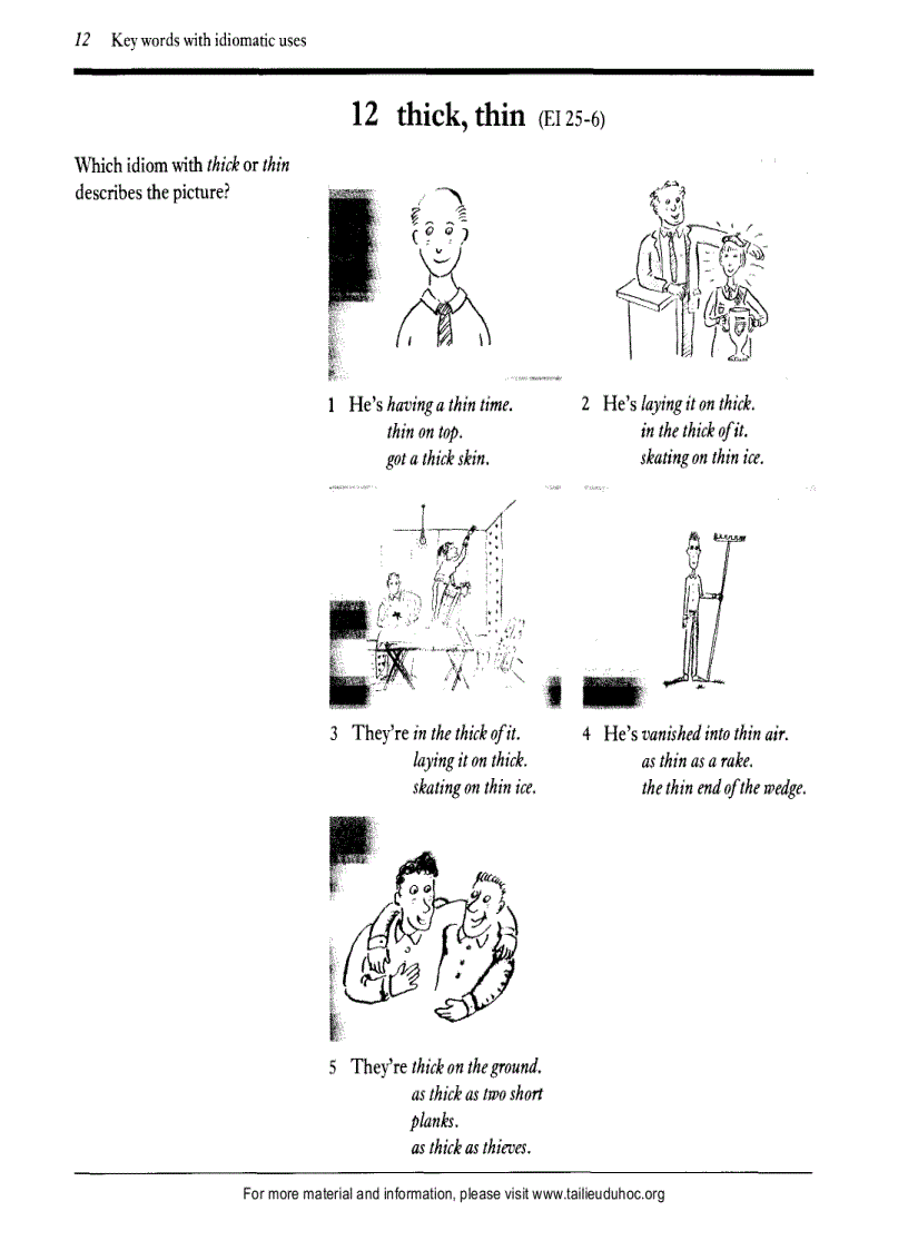 image for page Exercises On Idioms