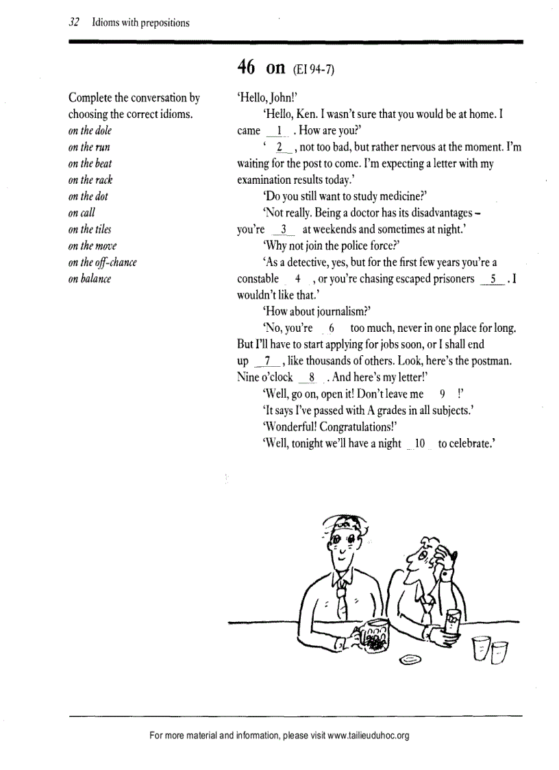 image for page Exercises On Idioms