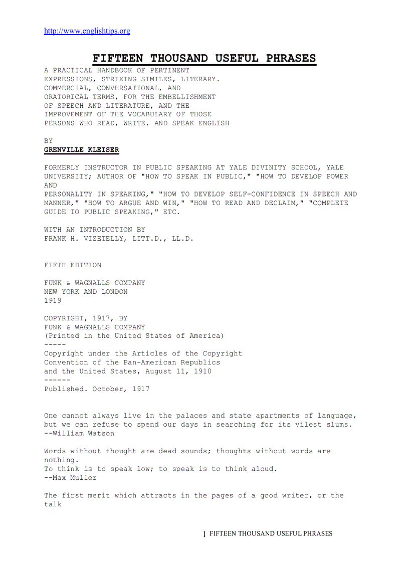 image for page Fifteen Thousand Useful Phrases Grenville Kleiser