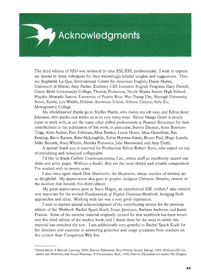 image for page Fundamentals of English Grammar Third Edition With Anawer Key