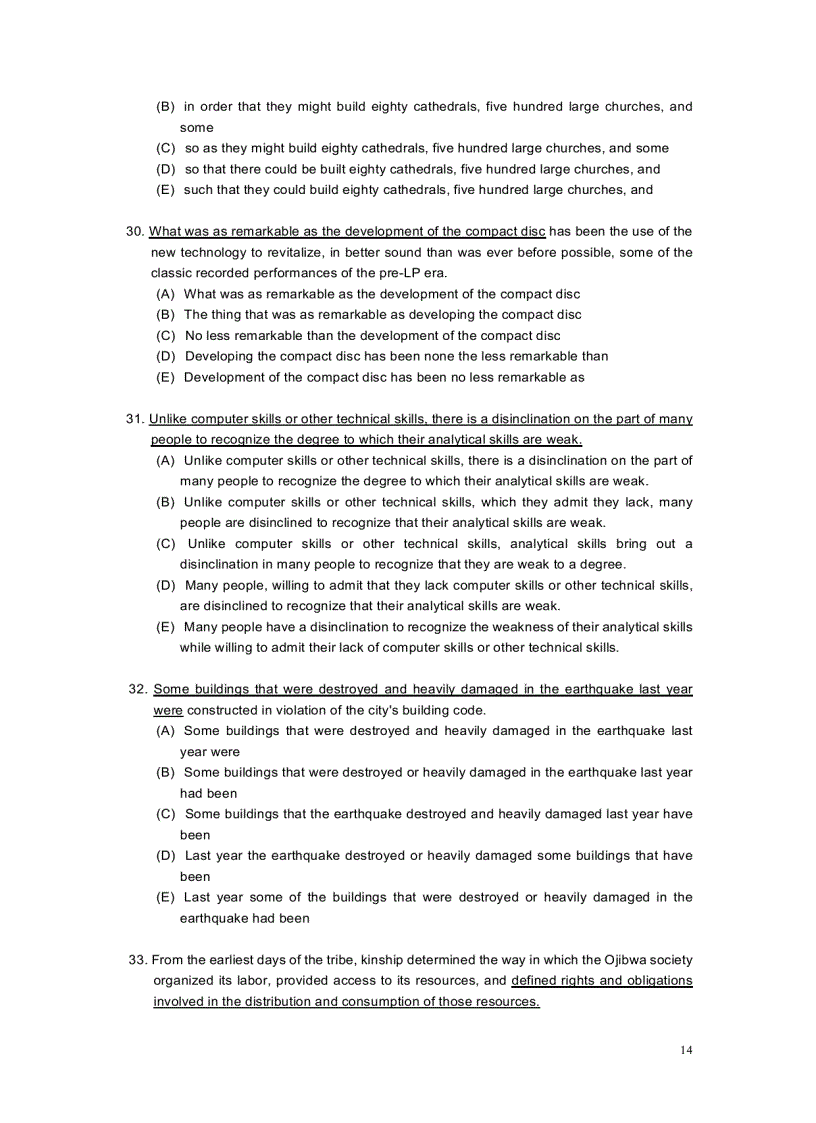 image for page Gmat Sentence corection