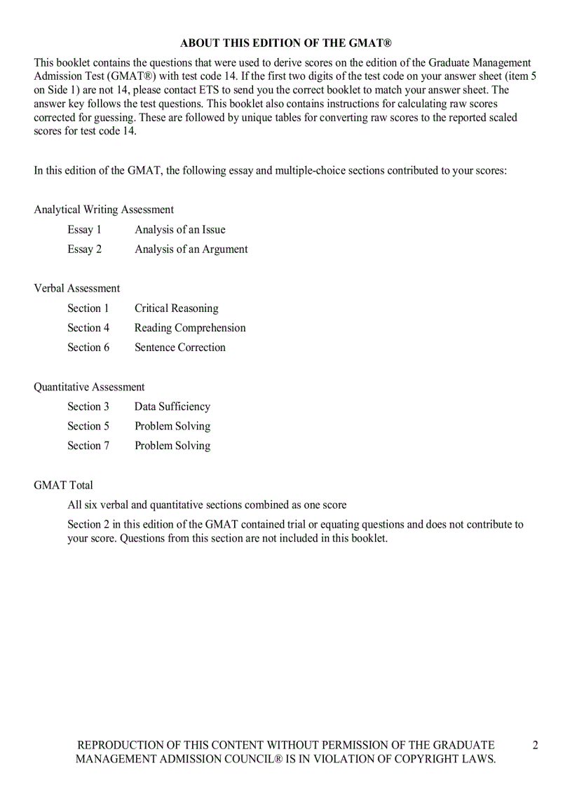 image for page GMAT Test 14