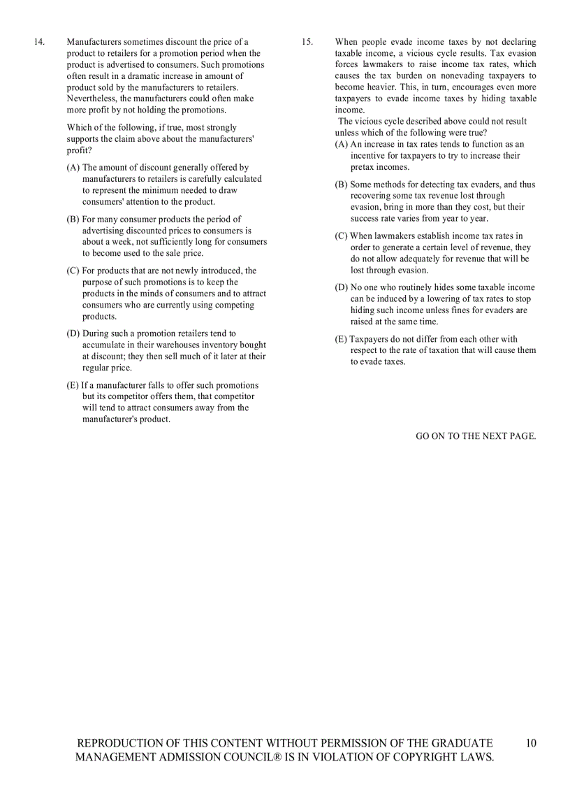 image for page GMAT Test 14