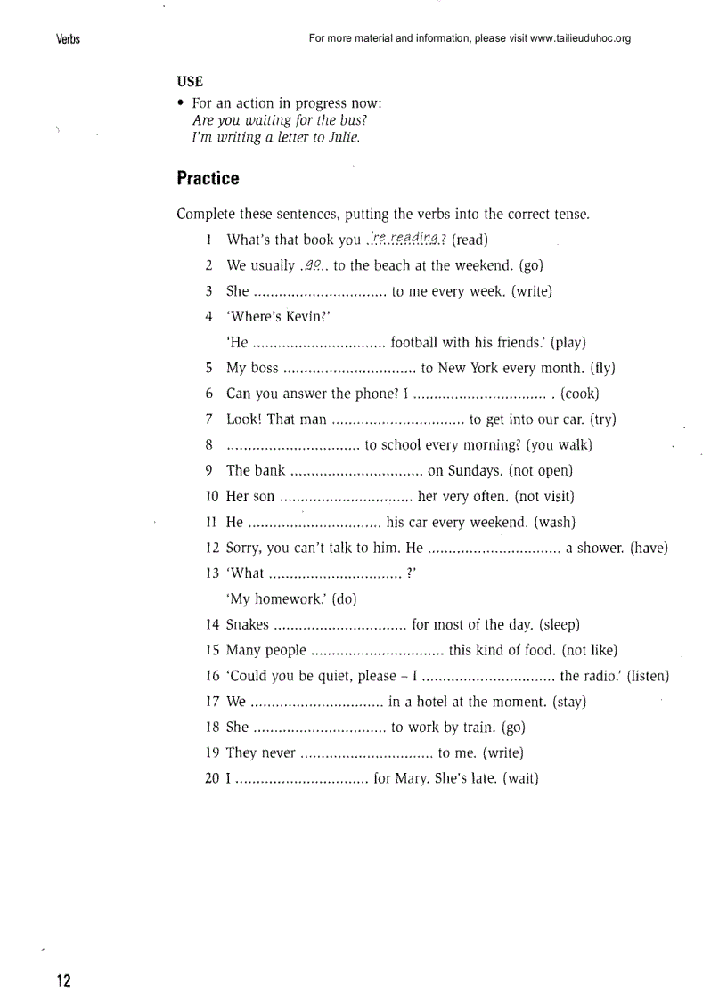 image for page Grammar Practice for Intermediate Students 1