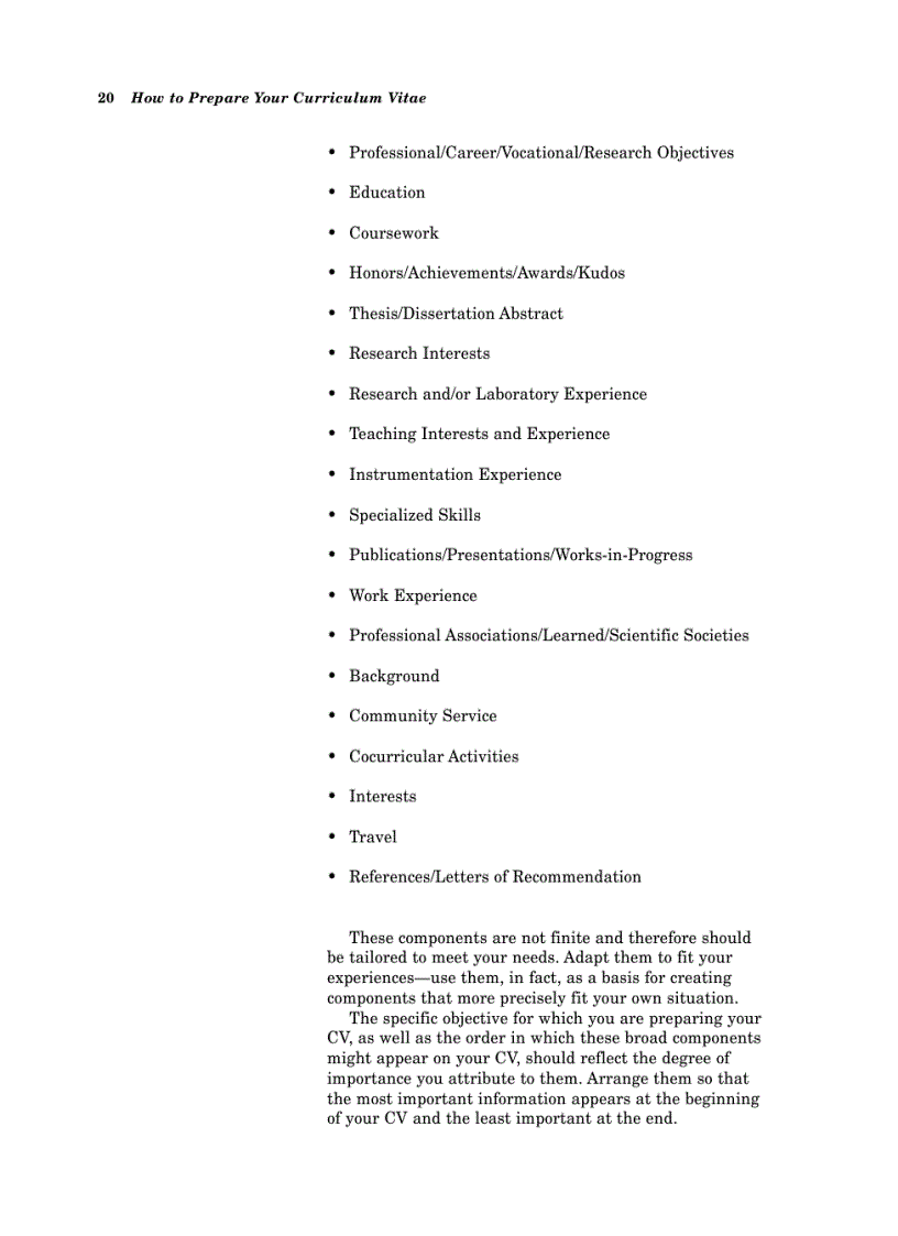 image for page How To Prepare Your Curriculum Vitae