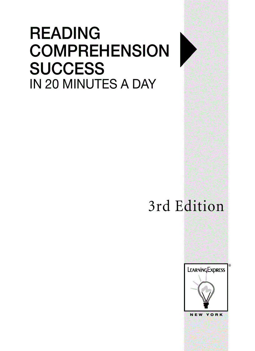 image for page LearningExpress Reading Comprehension Success in 20 Minutes a Day 3rd