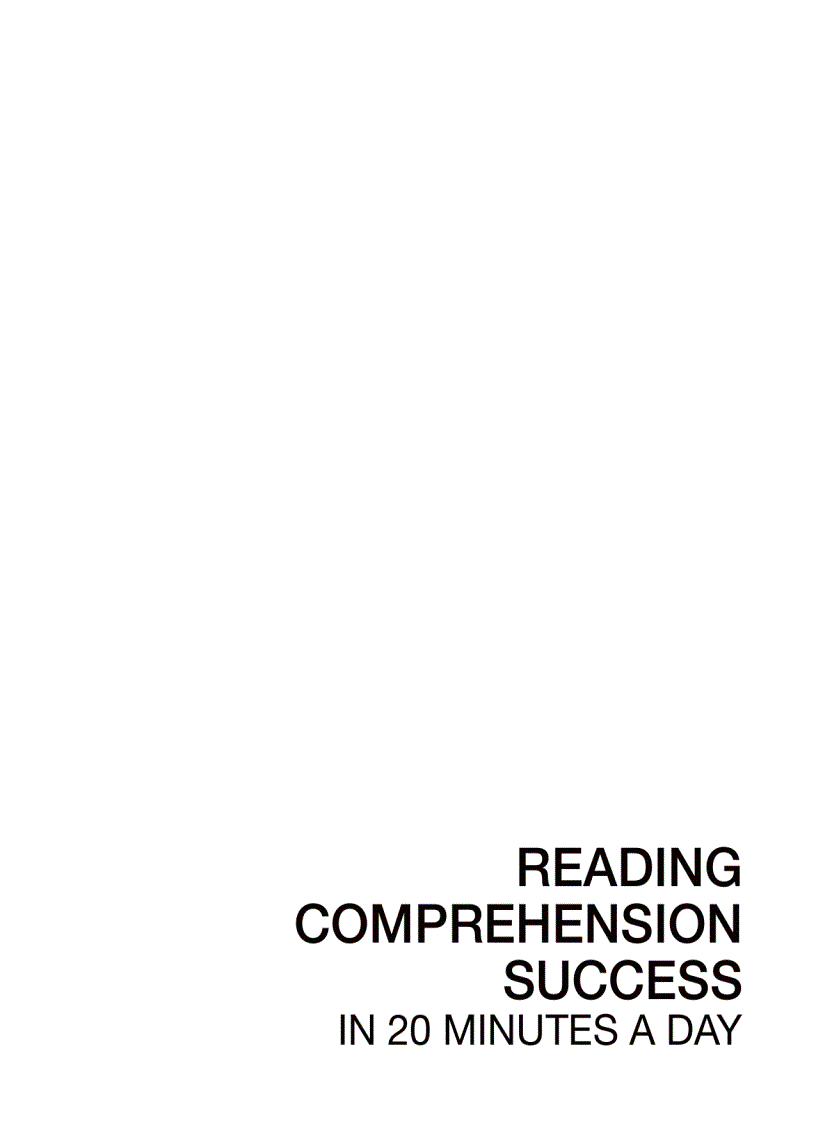 image for page LearningExpress Reading Comprehension Success in 20 Minutes a Day 3rd