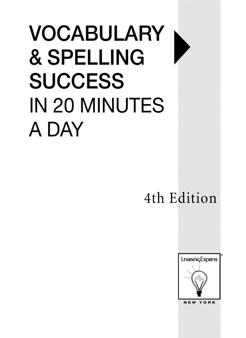 image for page LearningExpress Vocabulary and Spelling Success in 20 Minutes a Day 4th