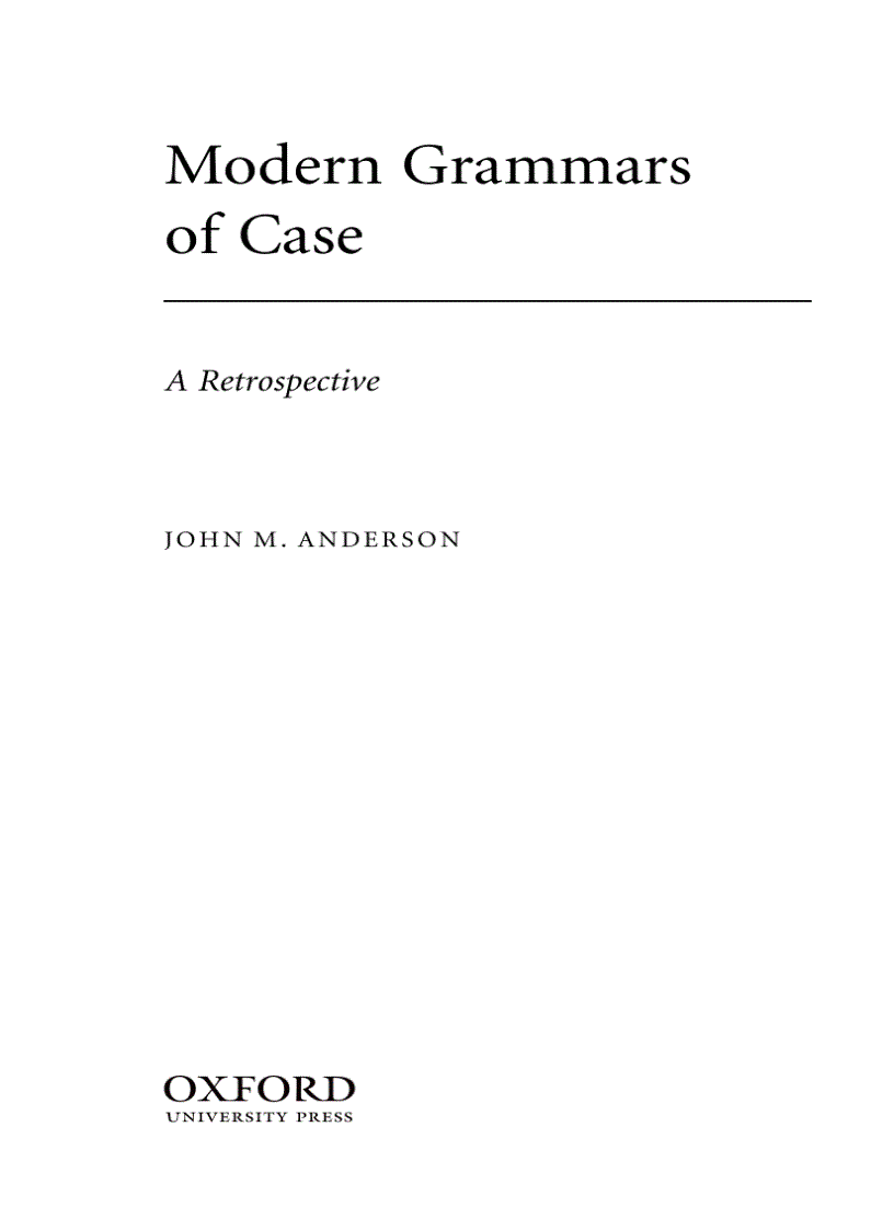 image for page Modern Grammars of Case
