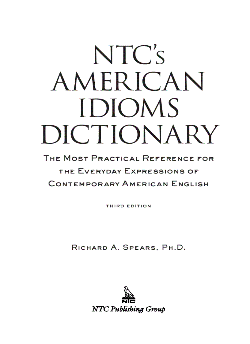 image for page NTC s American Idioms Dictionary