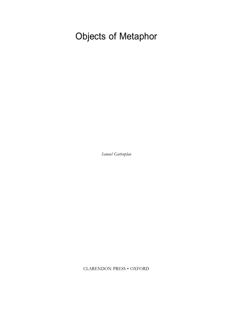 image for page Objects of Metaphor