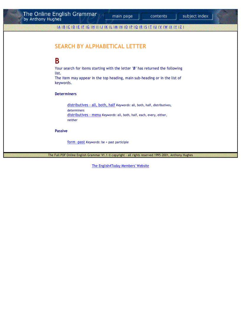 image for page Online English Grammar