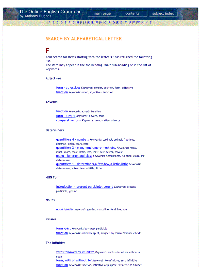image for page Online English Grammar
