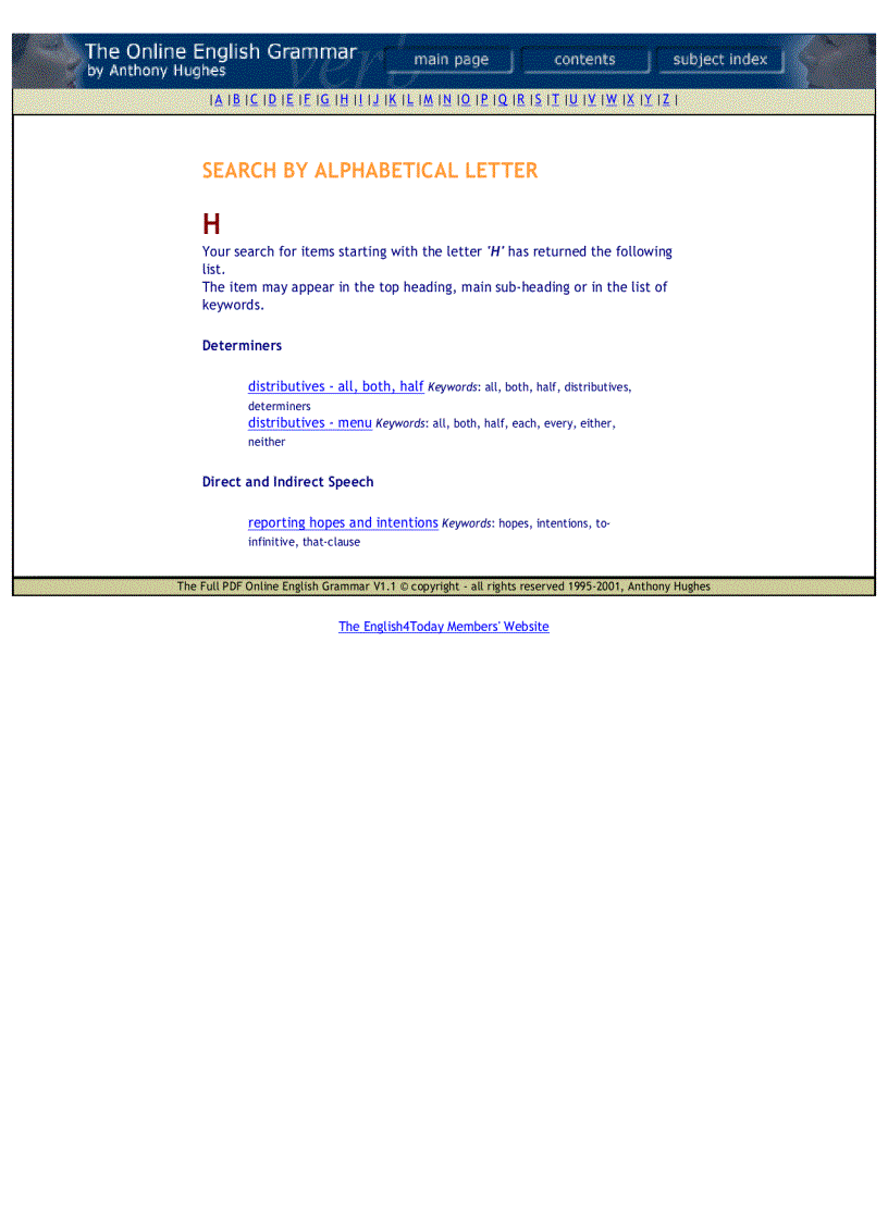 image for page Online English Grammar