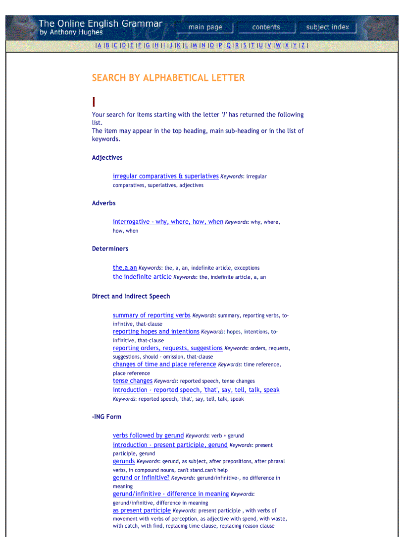 image for page Online English Grammar