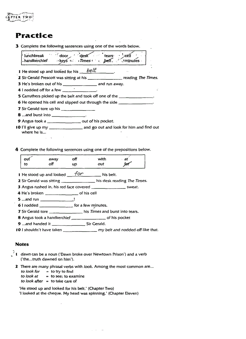 image for page Phrasal Verbs In Context split