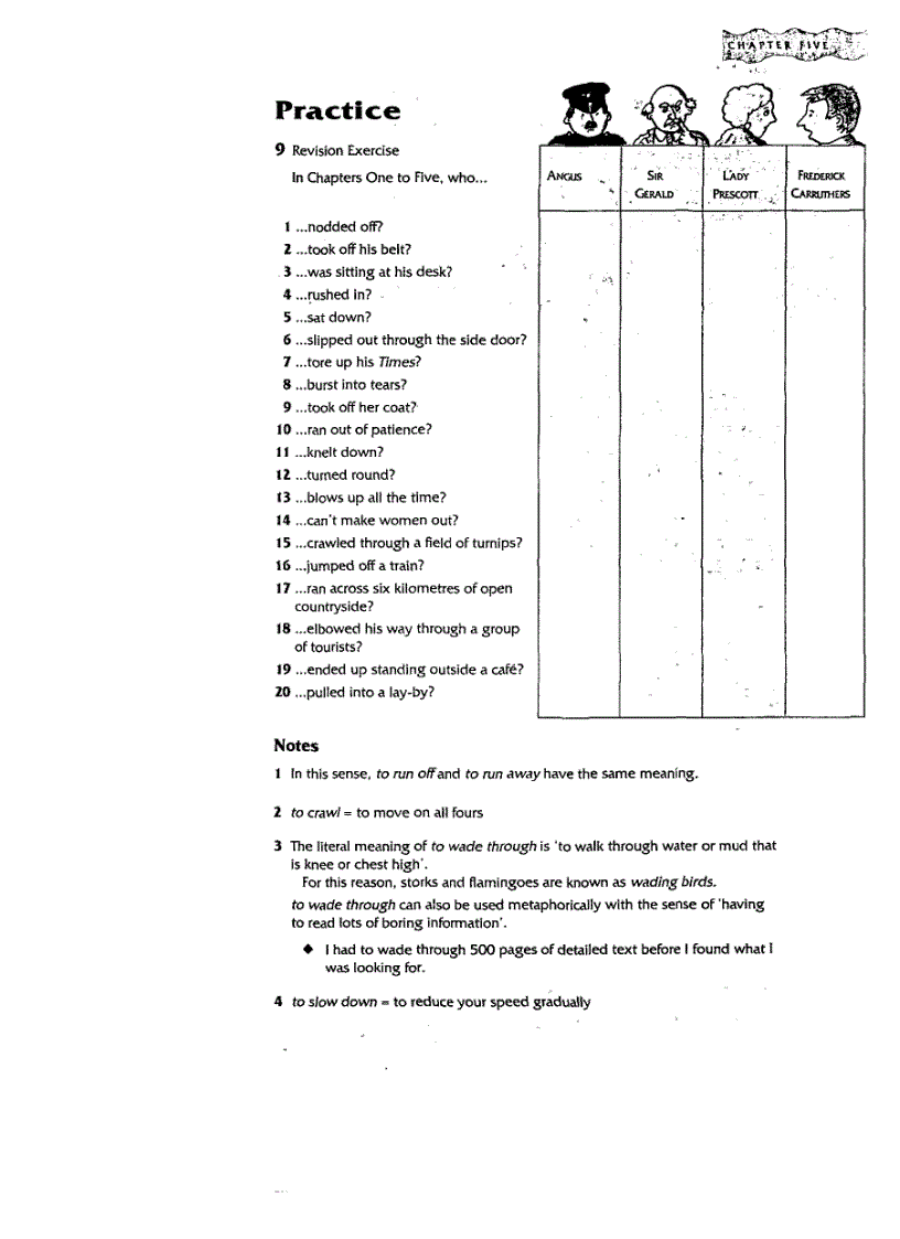 image for page Phrasal Verbs In Context split
