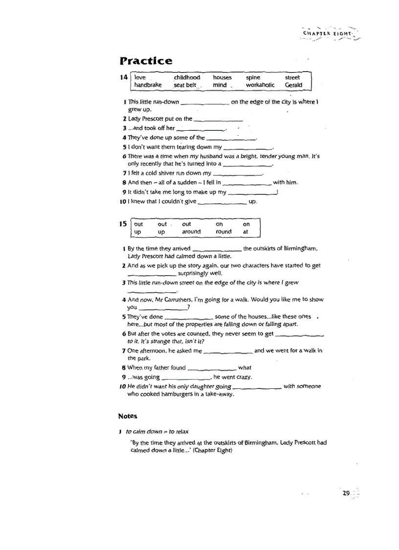 image for page Phrasal Verbs In Context split