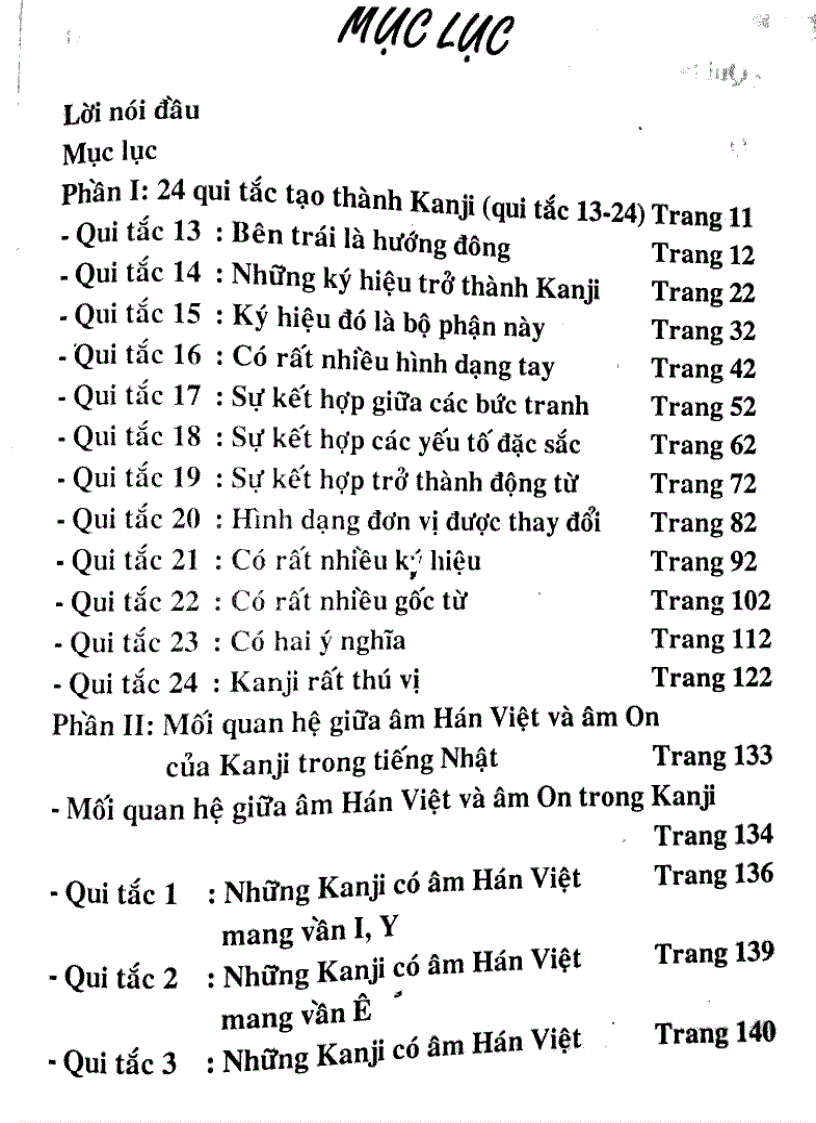 Quy tắc học Kanji trong tiếng Nhật Tập 2