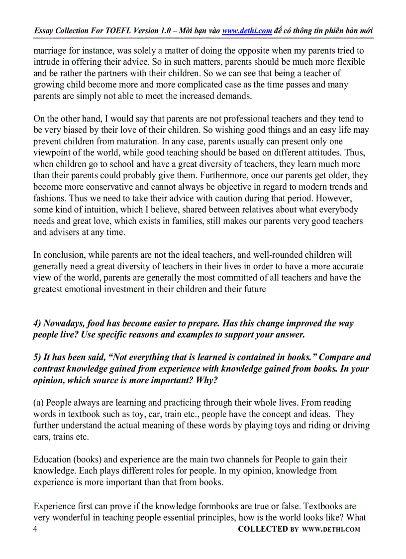 image for page Sample Essays For TOEFL