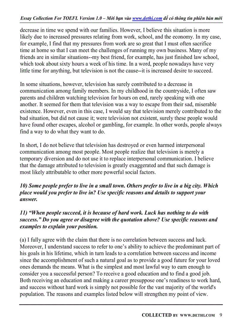 image for page Sample Essays For TOEFL