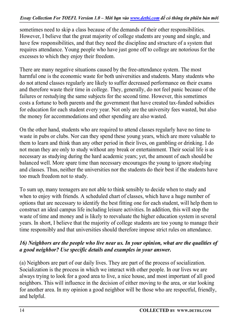 image for page Sample Essays For TOEFL