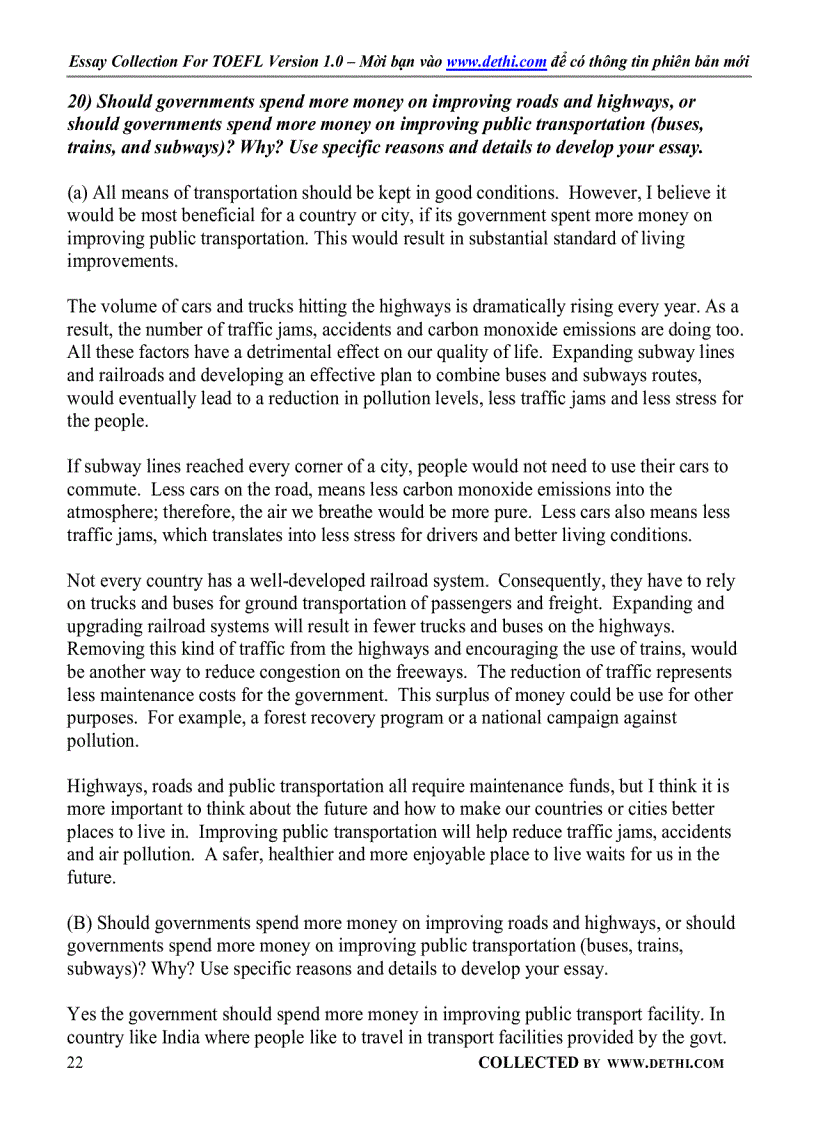 image for page Sample Essays For TOEFL