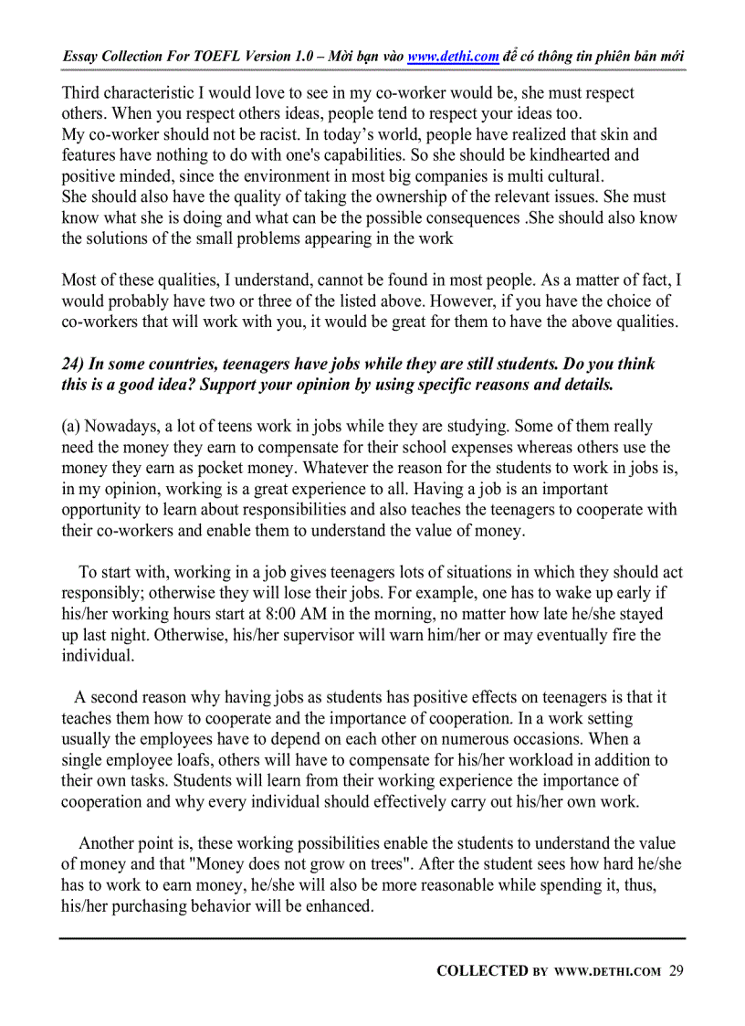 image for page Sample Essays For TOEFL