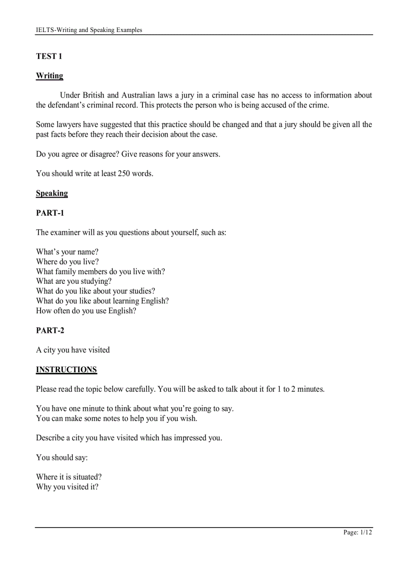 image for page Speaking Writing