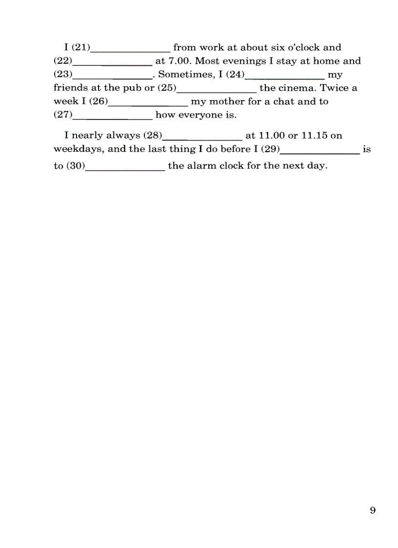 image for page Target Vocabulary 1 with key