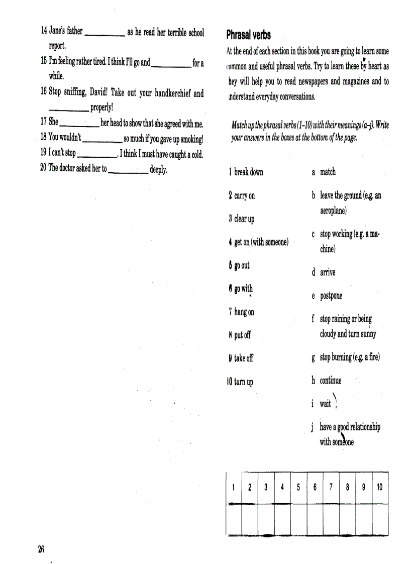 image for page Target Vocabulary 2 with key