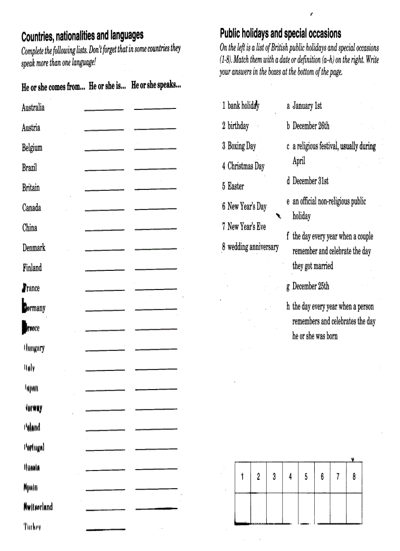 image for page Target Vocabulary 2 with key