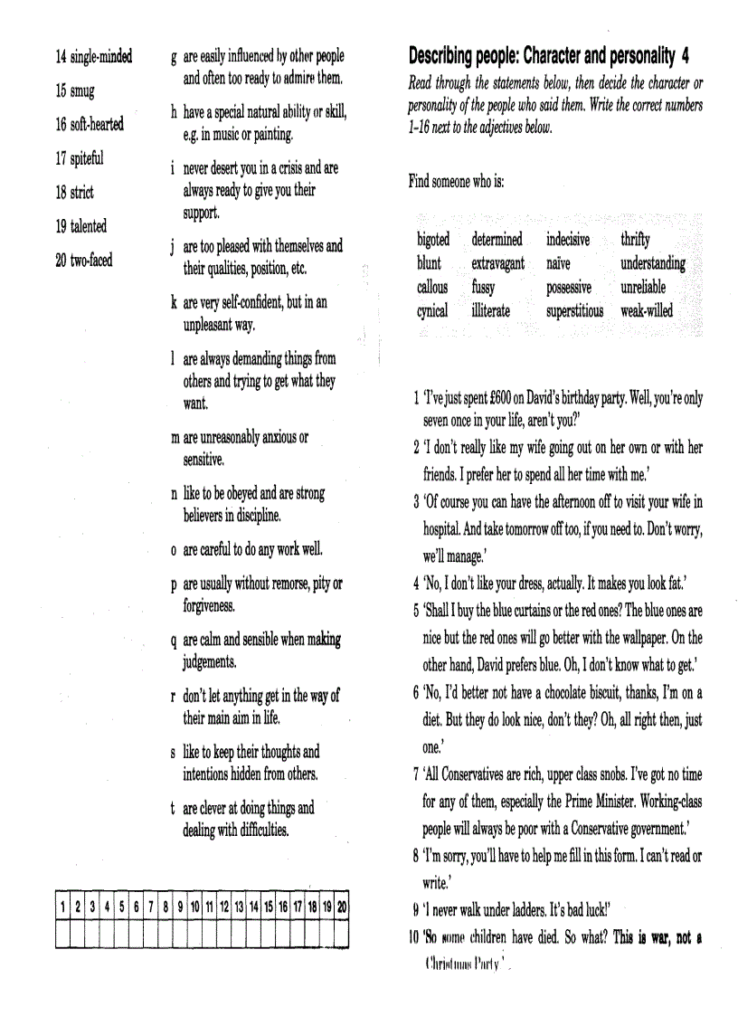 image for page Target Vocabulary 3 with key
