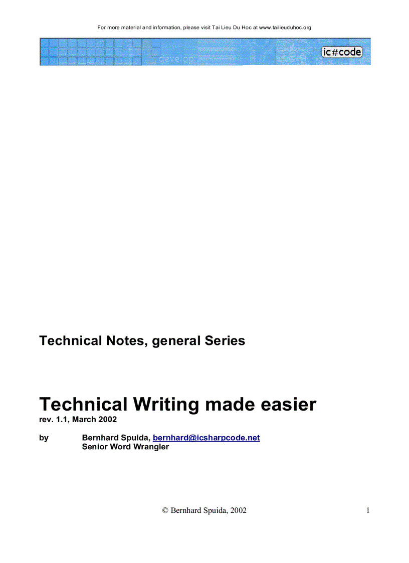 image for page Technical Writing Made Easier