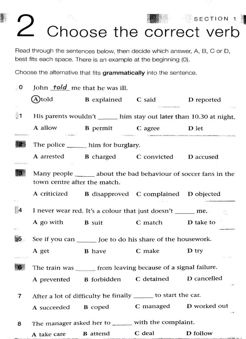 image for page Test Your Grammar And Usage For FCE