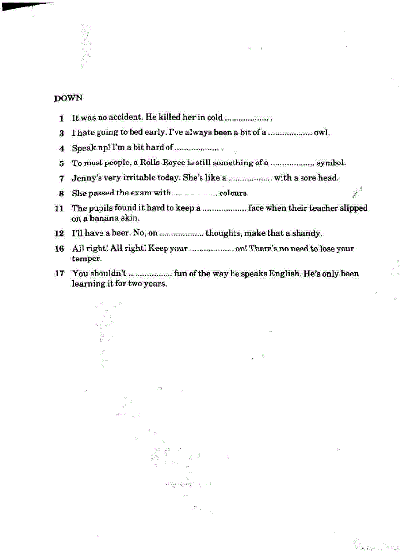 image for page Test your idioms