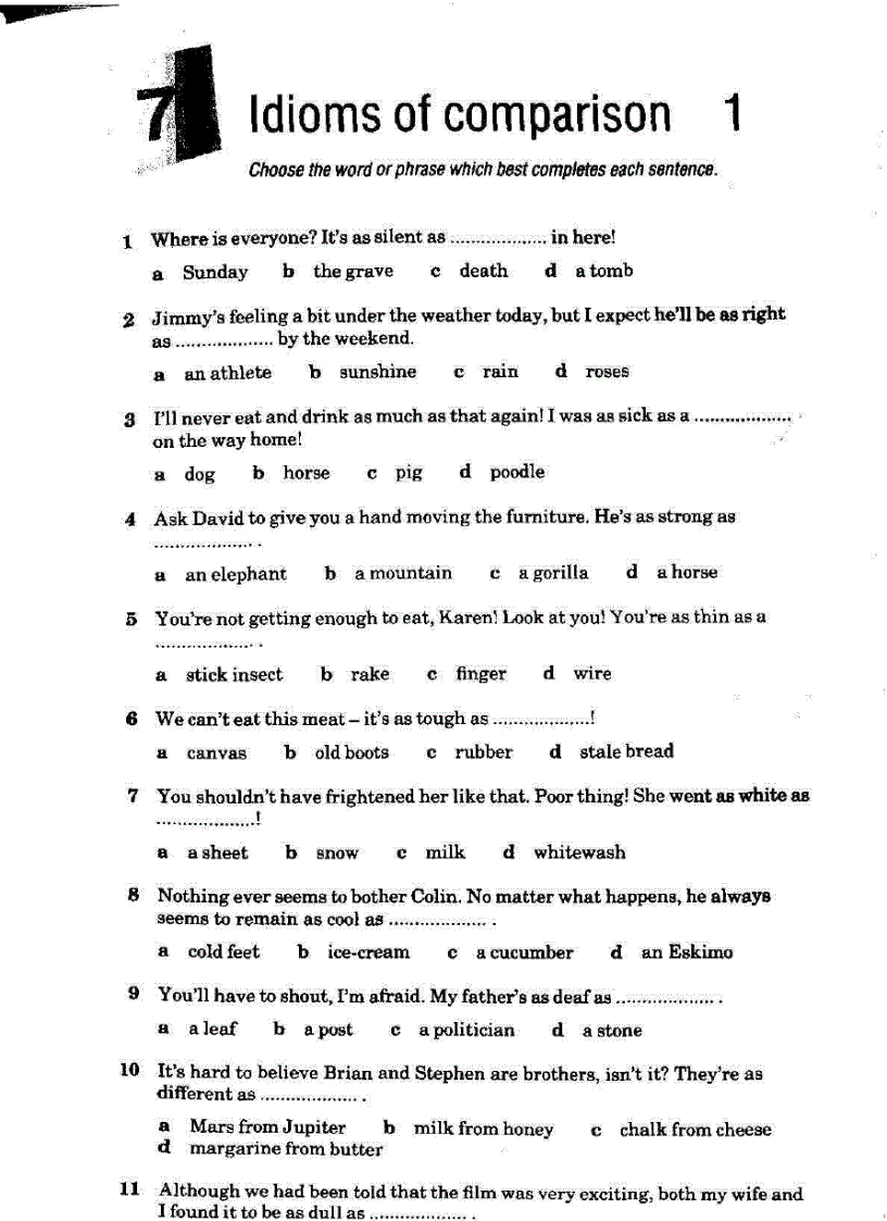 image for page Test your idioms