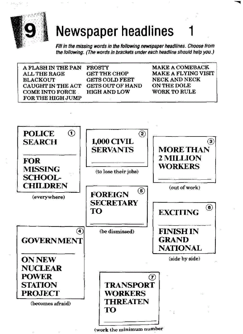 image for page Test your idioms